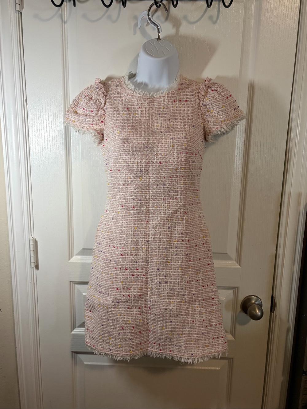kate spade Pink Tweed Short-Sleeve A-Line Dress